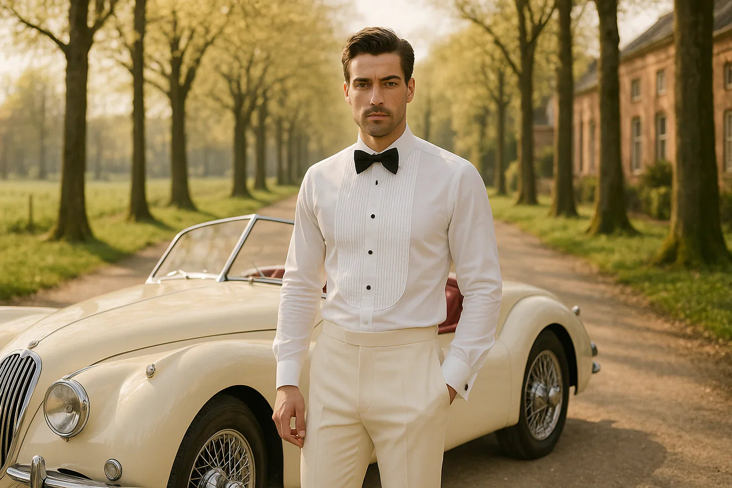 Scoop Tuxedo Shirt Set